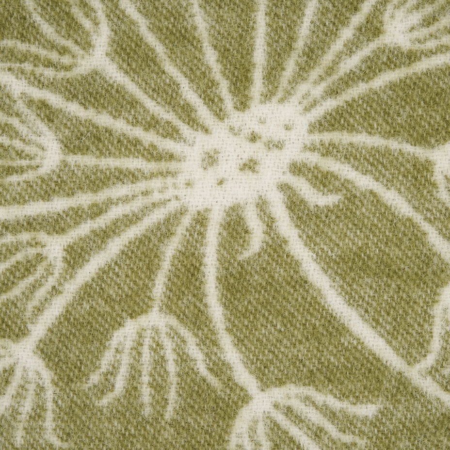 Merino wool blanket with sheep green