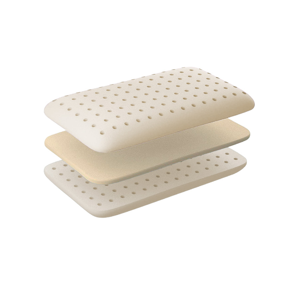 Three-layer orthopedic memory pillow