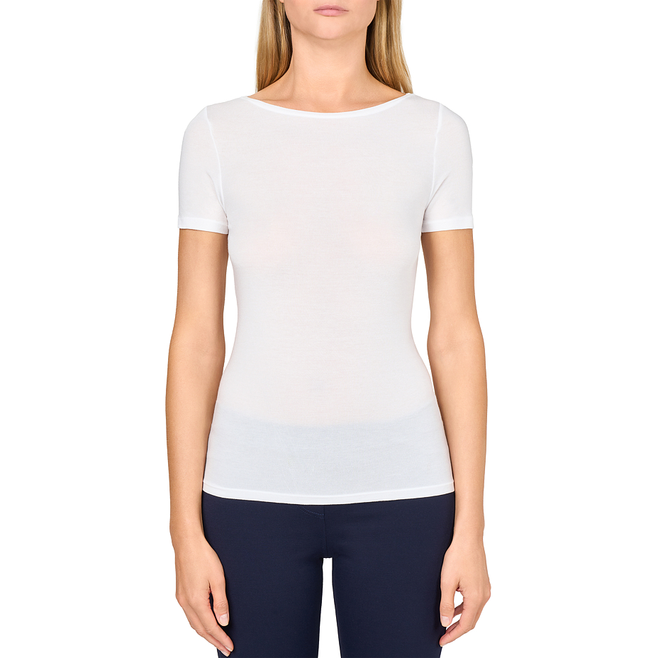 Women's modal T-shirt with silk white