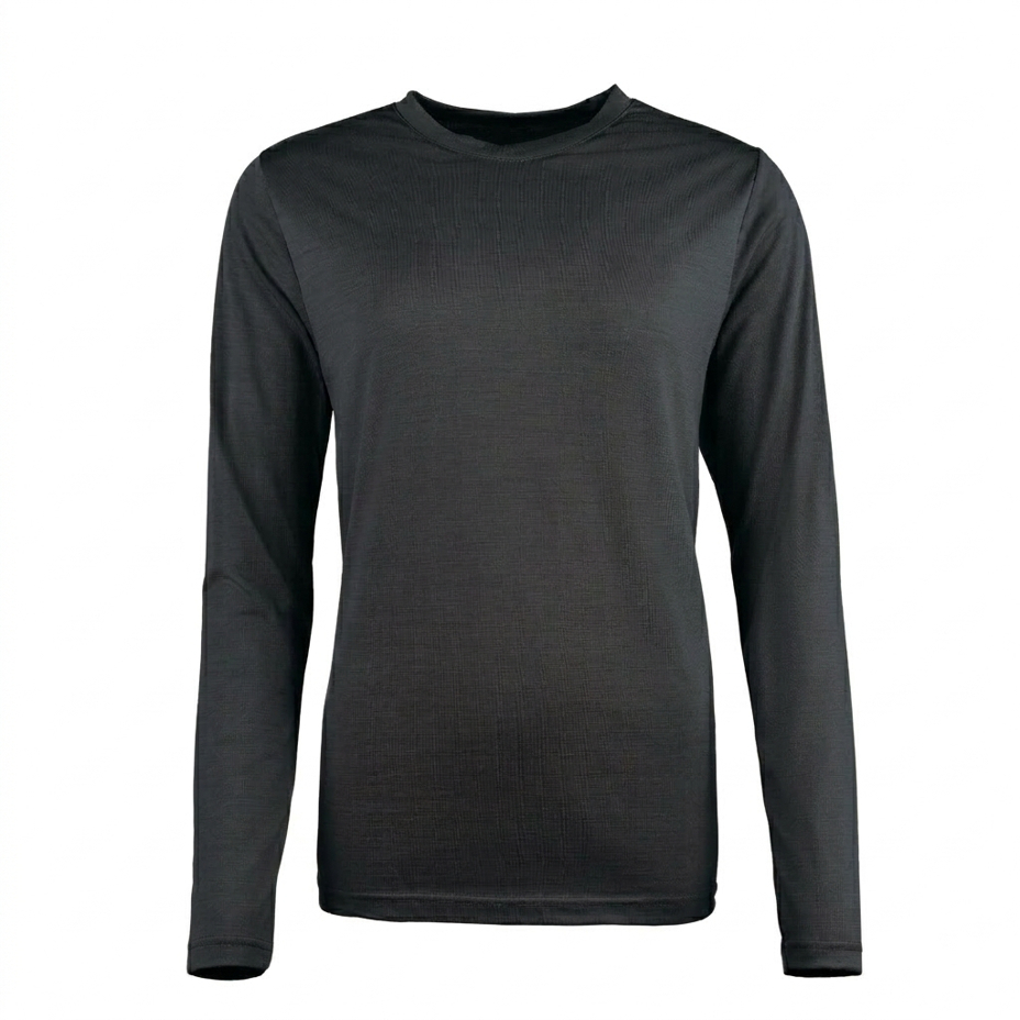 Women's Merino wool long-sleeve T-shirt Woolee black