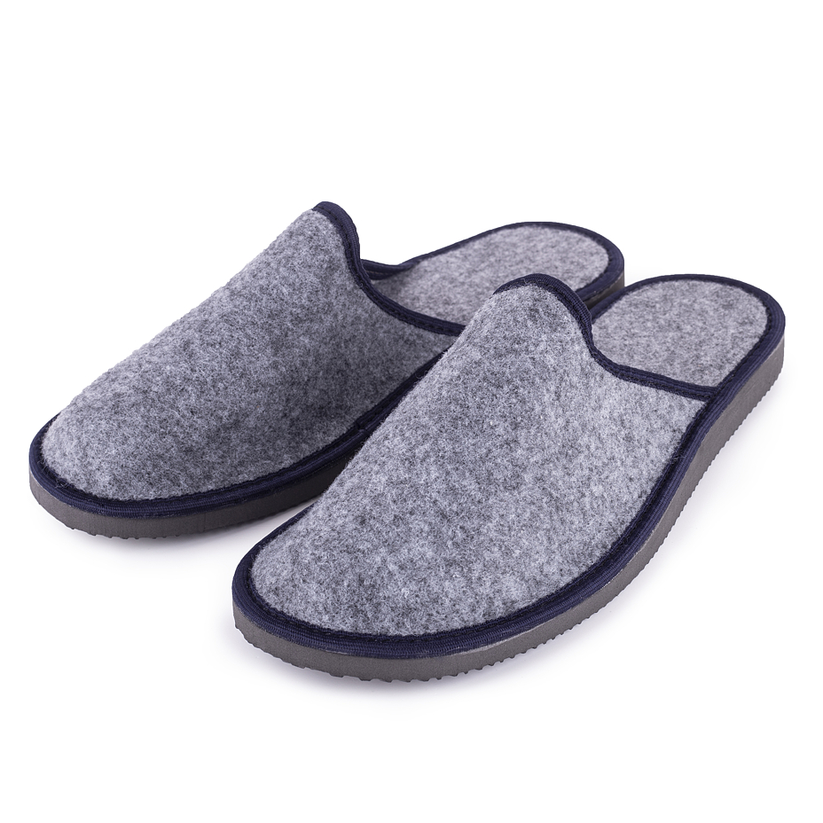 Men's Felt Slippers Grey