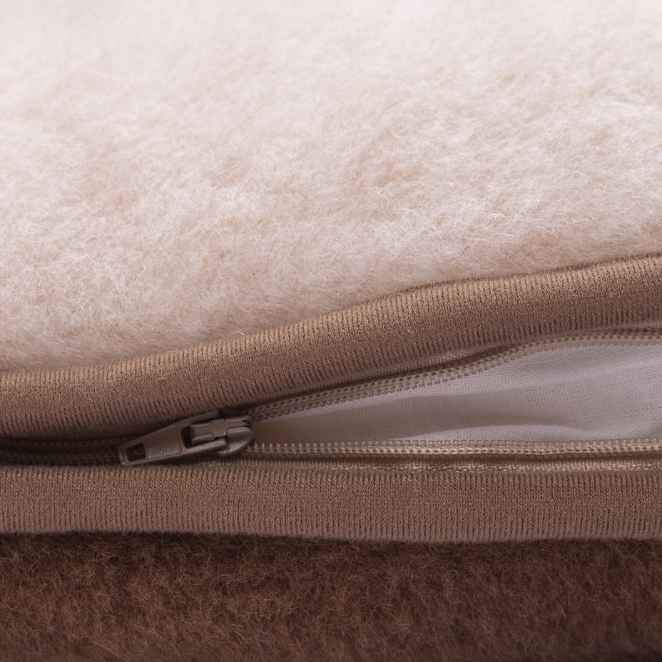 Wool Pillow 35x55 Brown