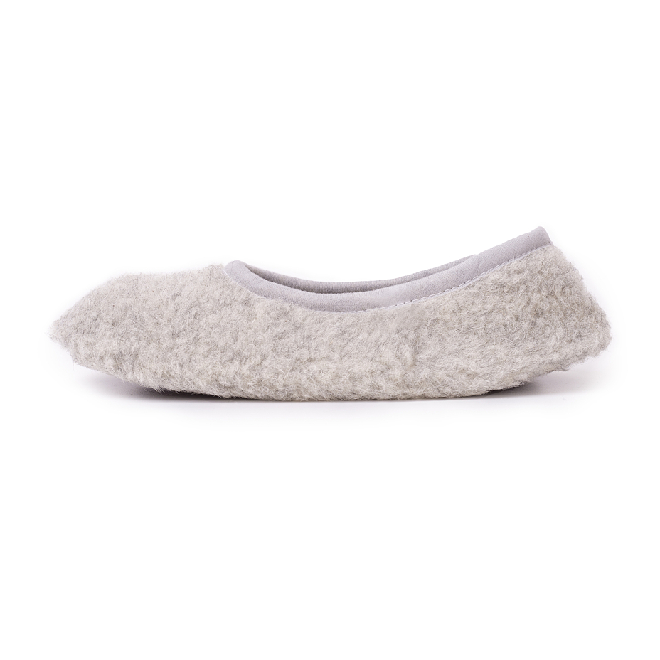 Wool Ballerina Pumps Grey