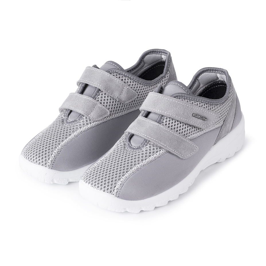 Women's breathable velcro sneakers with gel insole Gray