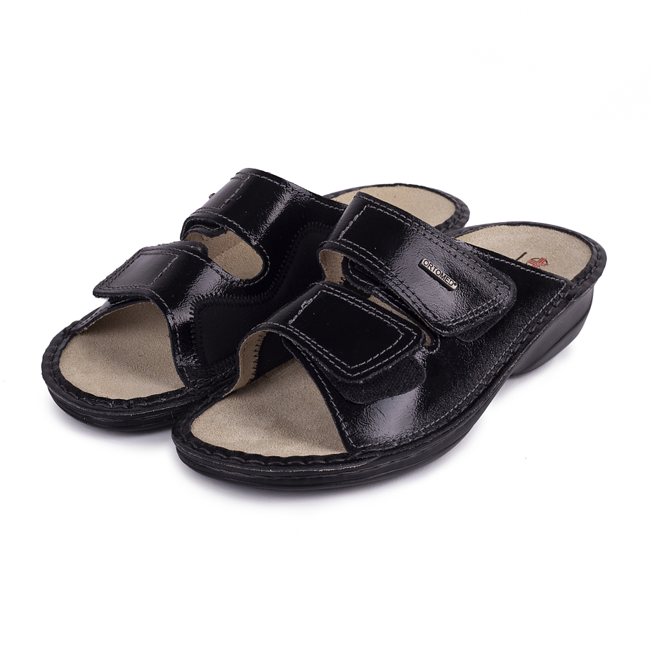 Women's Eva Orthopaedic Leather Slip-on Shoes for Bunions Black