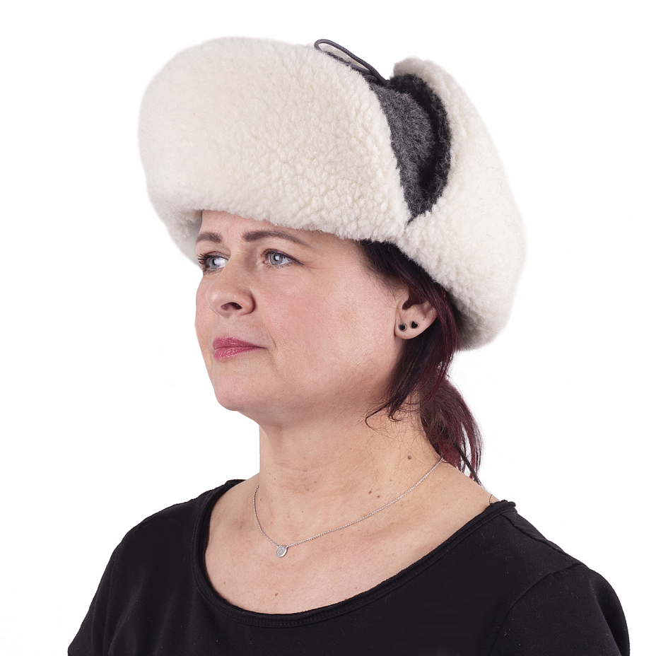 Wool Bomber Hat Grey