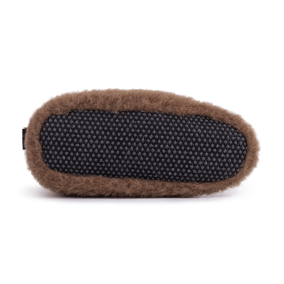 Kids’ TV Wool Slipper Boots Brown