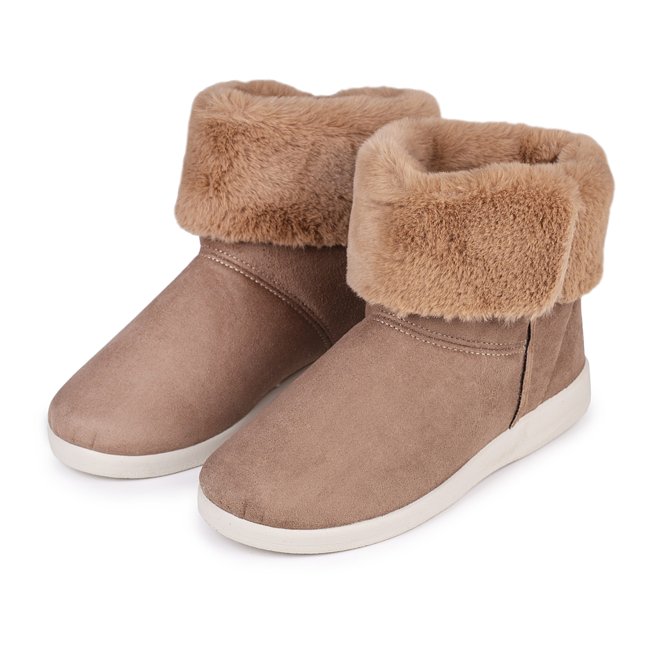 Women's Lucie Winter Ankle Boots with Wool Lining Light Brown