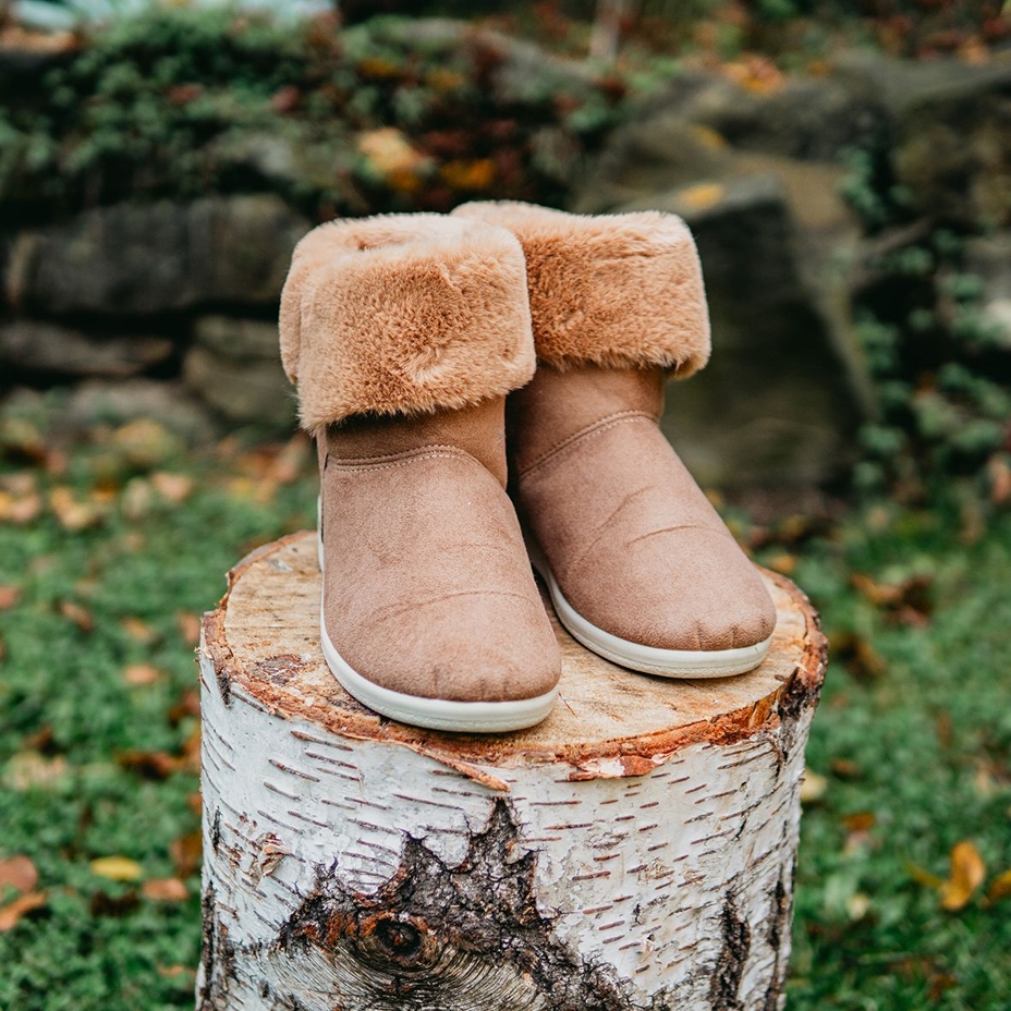 Women's Lucie Winter Ankle Boots with Wool Lining Light Brown