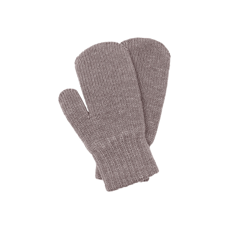 Kids’ Wool Mittens with Cashmere Brown