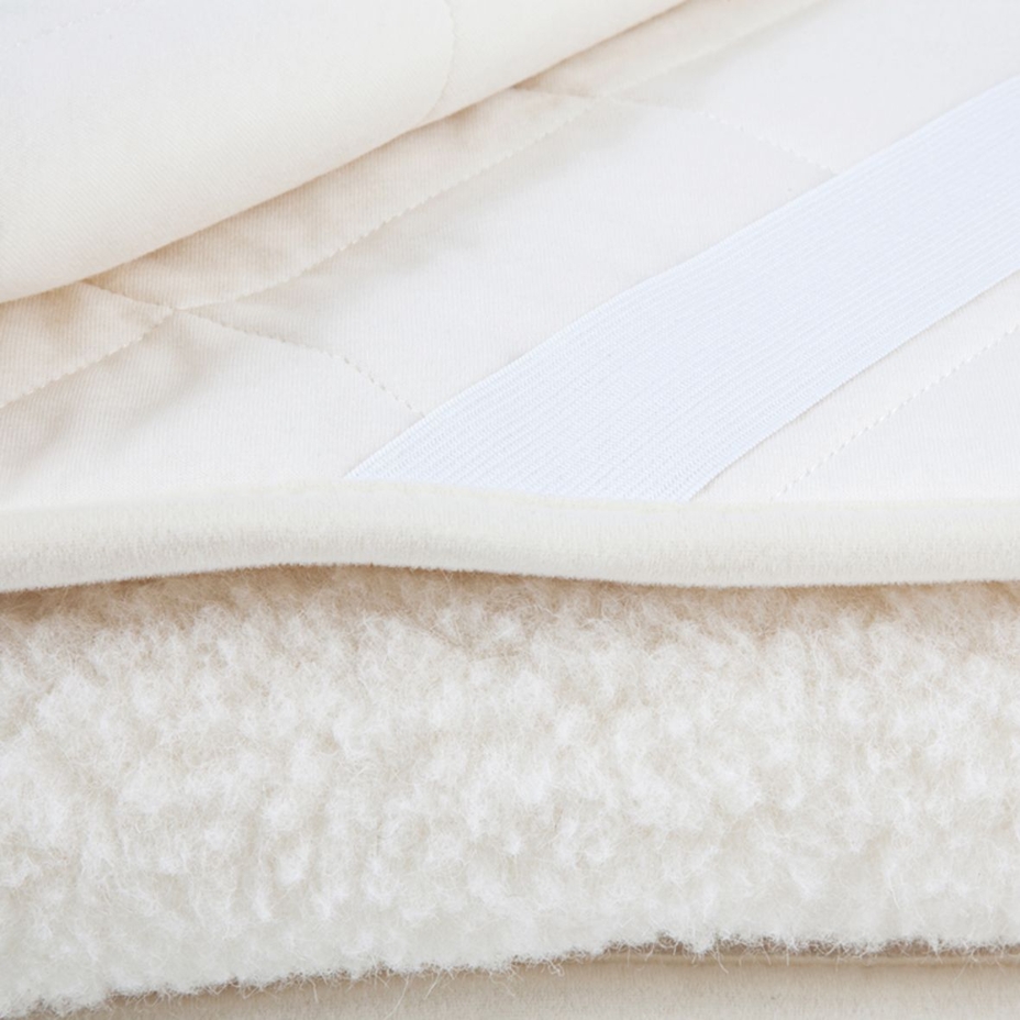 Wool Mattress Topper with Lining Natural