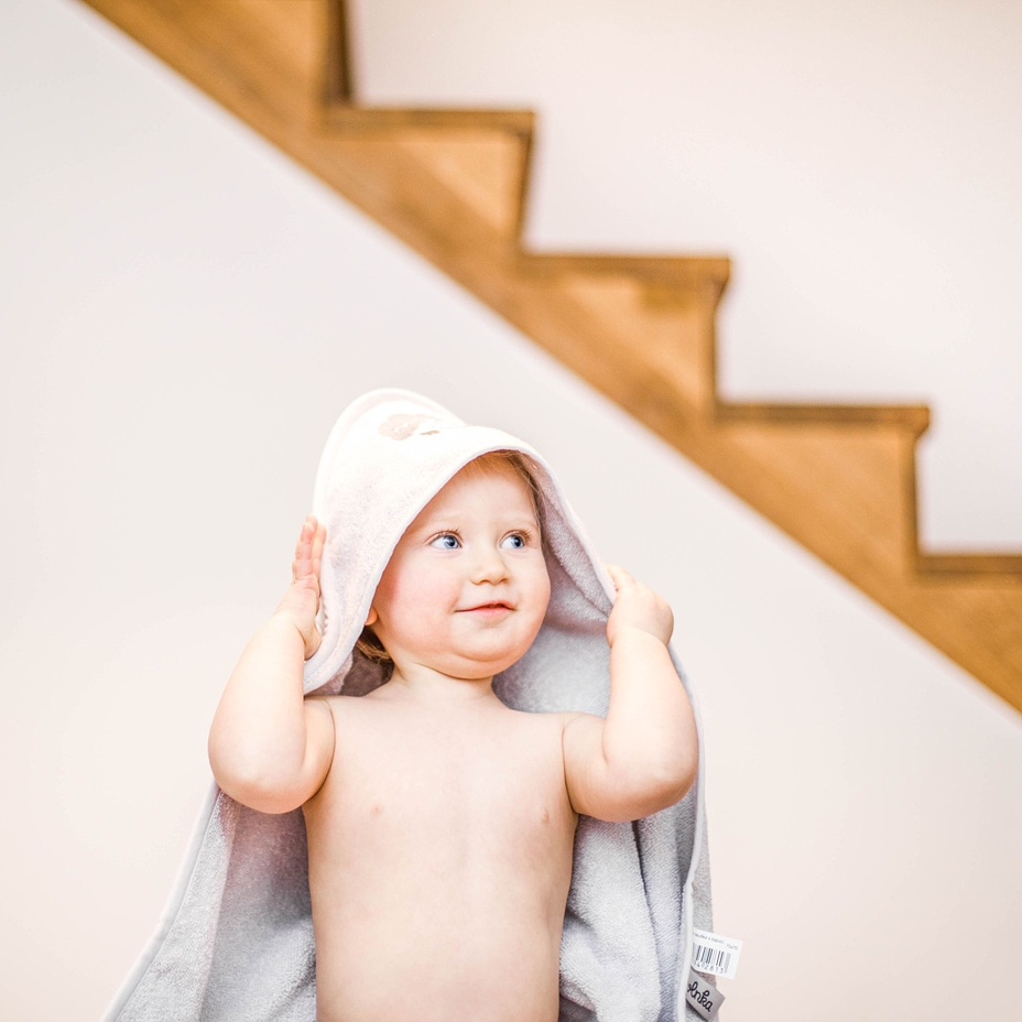 Hooded Baby Towel Grey
