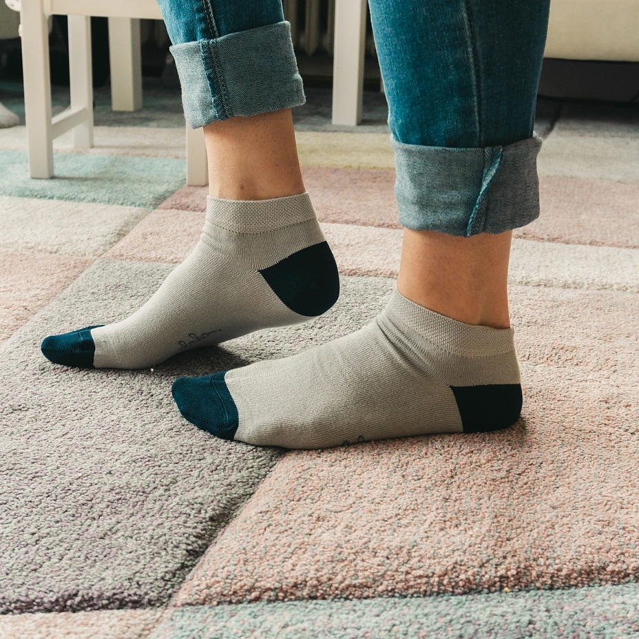 2 pairs of bamboo ankle socks mix