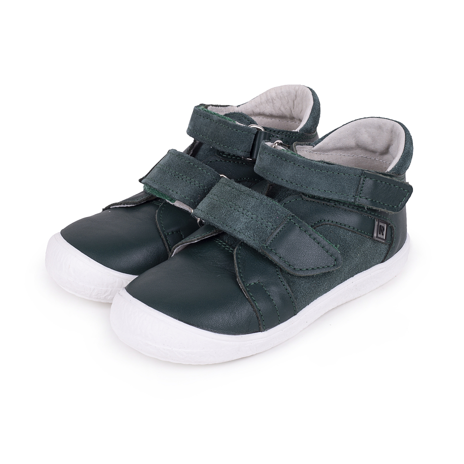 Kids’ Kiki Leather Velcro Sneakers Green