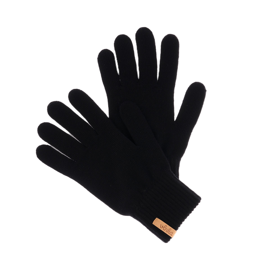 Finger Merino wool gloves Black