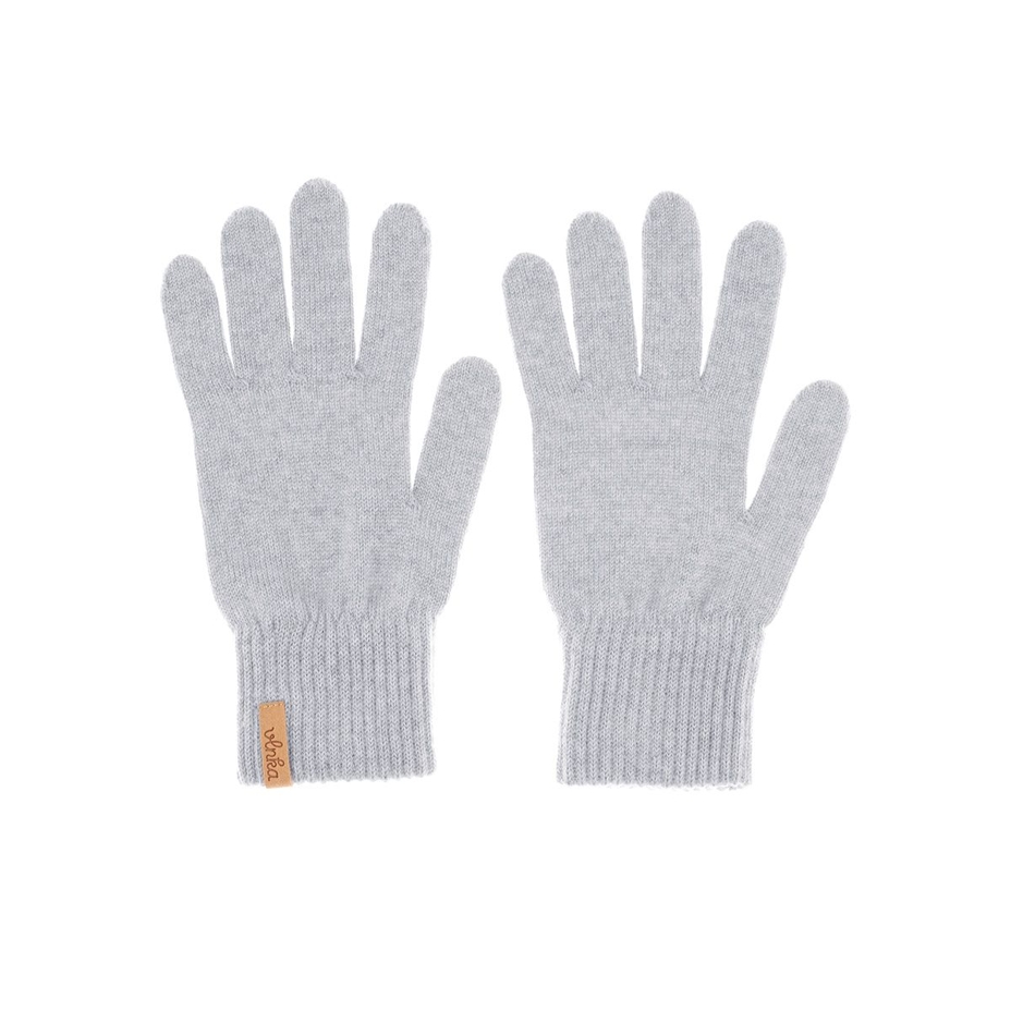 Finger Merino wool gloves Light Grey