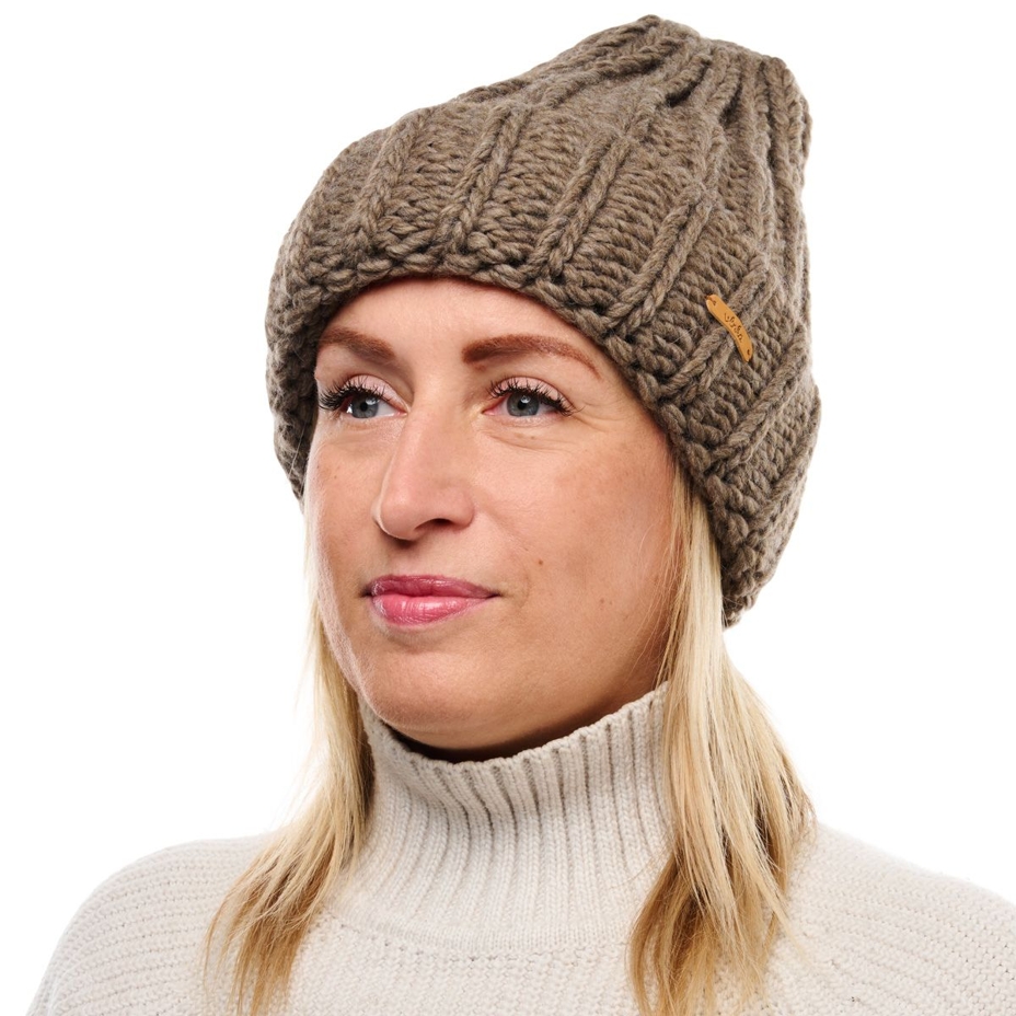 Vlnka Wool Beanie V07 Brown