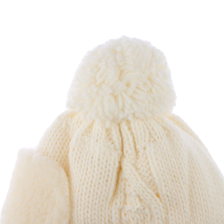 Vlnka Kids’ Wool Hat with Earflaps V17 Natural