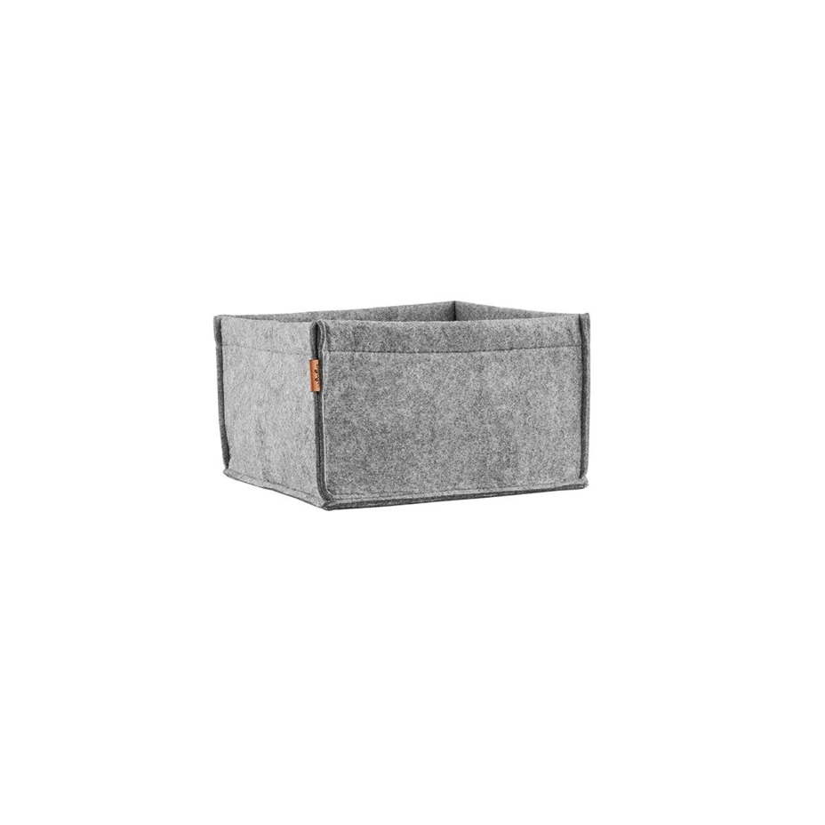 Felt Storage Basket Square Grey