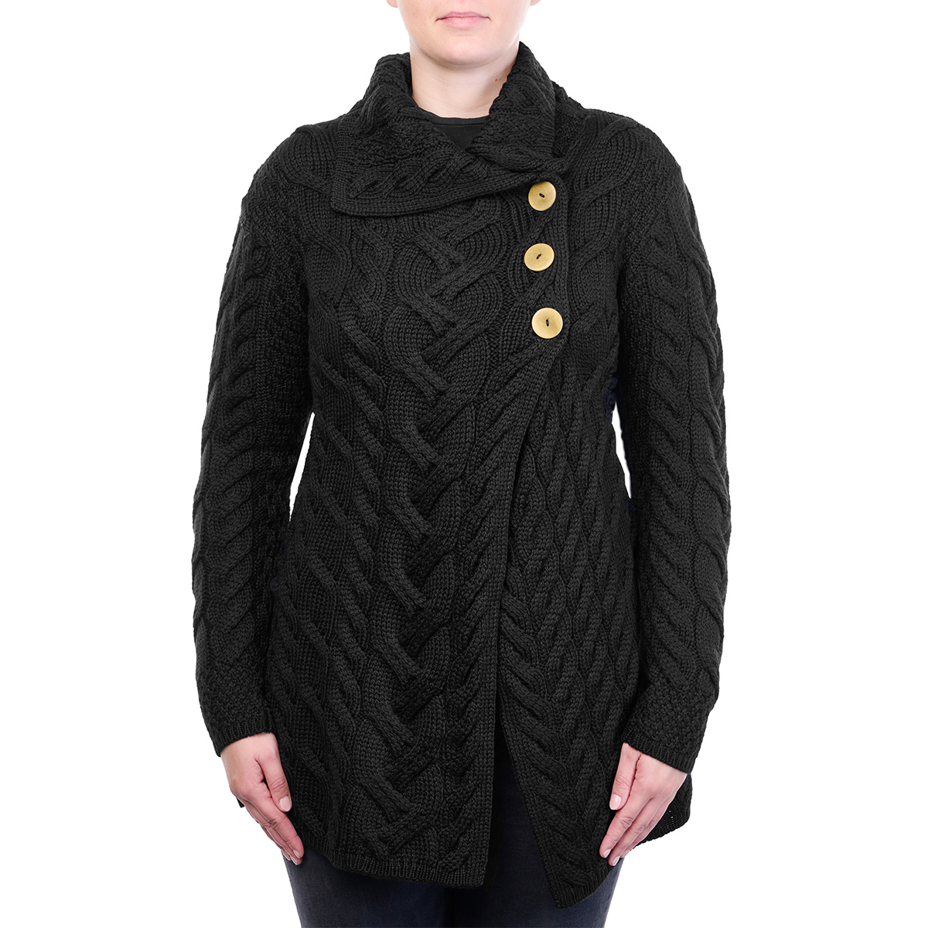 Vlnka Women's Wool Sweater S05 Black