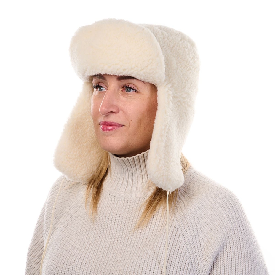 Wool Bomber Hat Natural