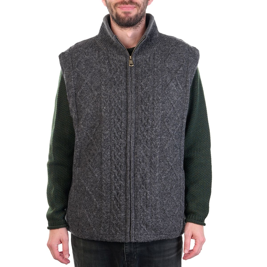 Men's Wool Vest Dark Grey