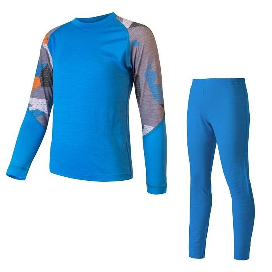 Kids’ Sensor Merino Impress Performance Clothing Set Blue/Camo