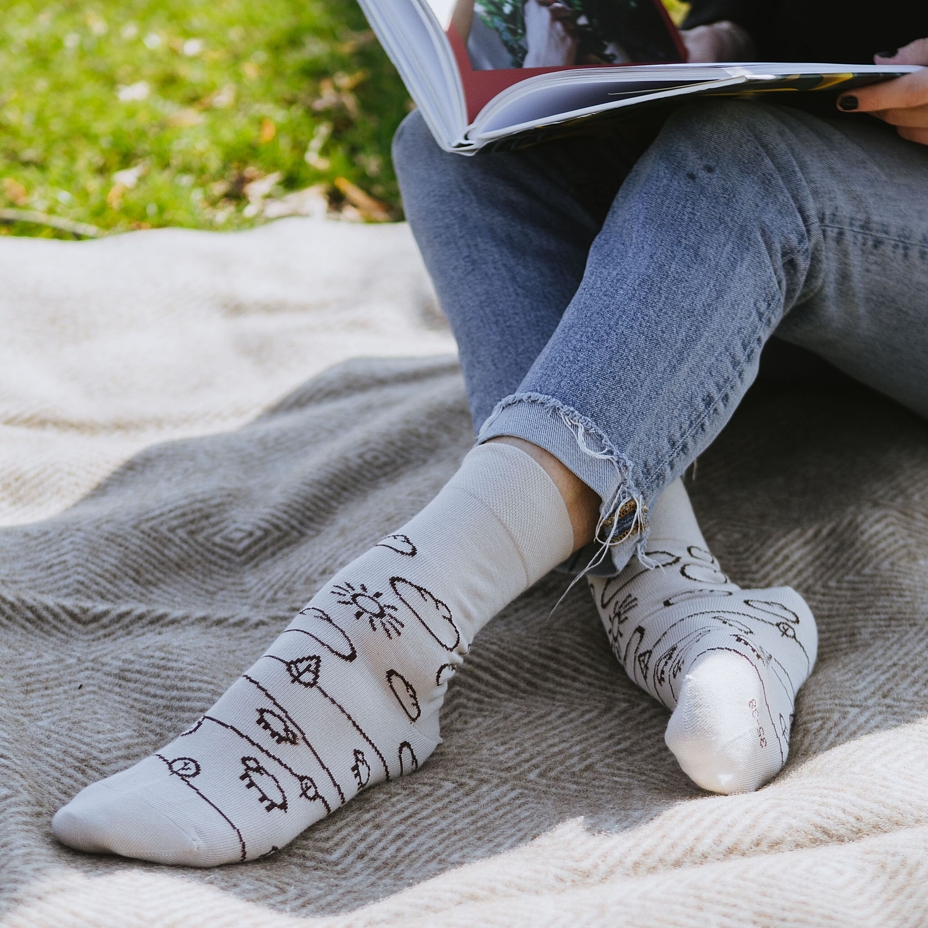 Vlnka Cotton Socks Meadow Beige