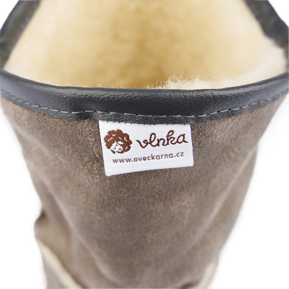 Slipper Boots with Wool Lining Grey