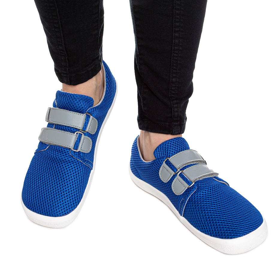 Kids’ barefoot breathable velcro sneakers Beda Blue