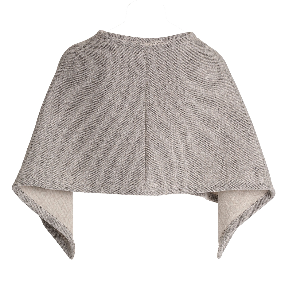 Wool Poncho Beige