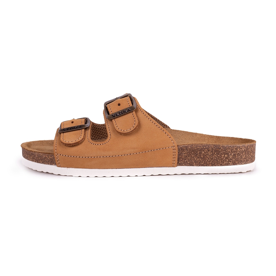 Men's  Alex Orthopaedic Cork Sliders Beige