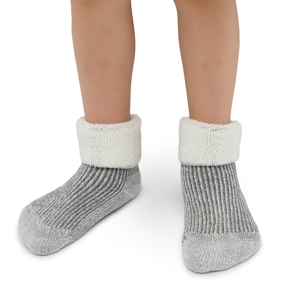Kids’ Merino Wool Terry Socks White