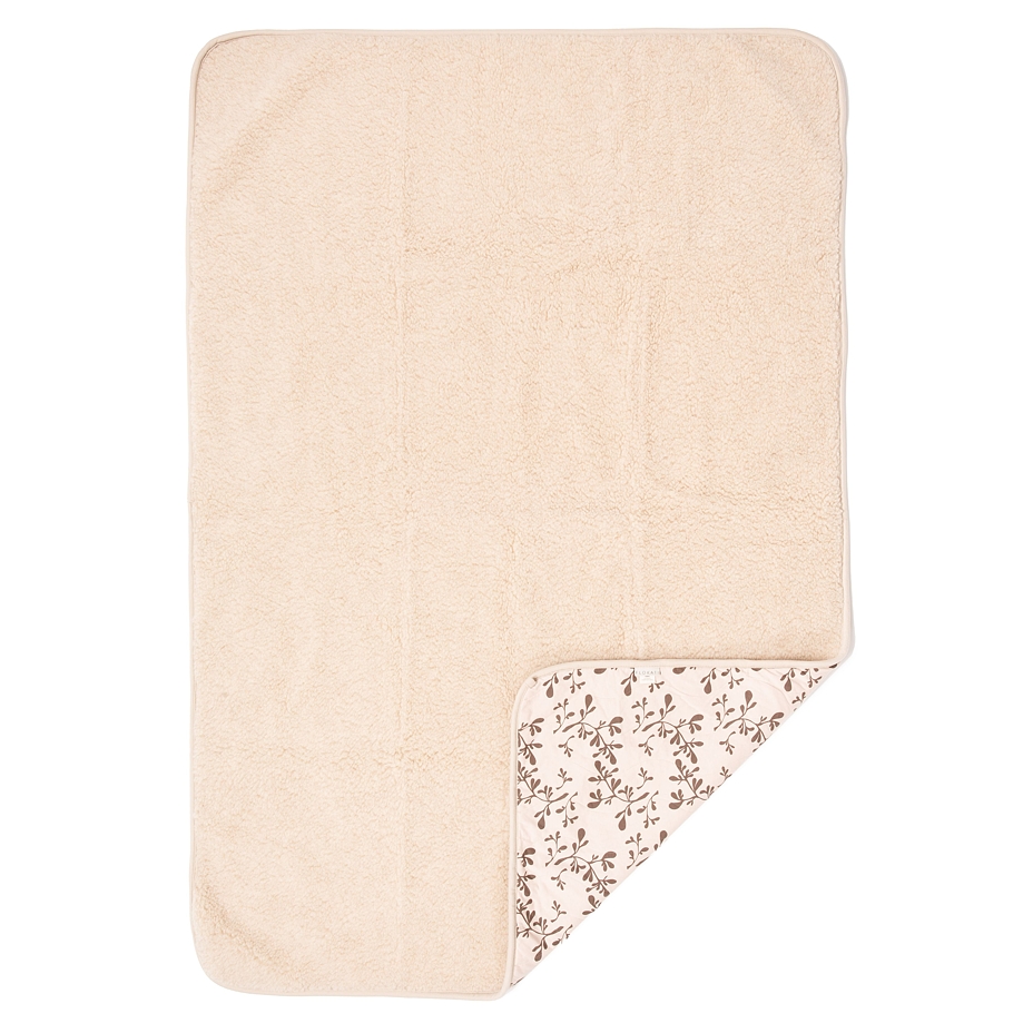 Lined Double-Layer Wool Blanket Beige