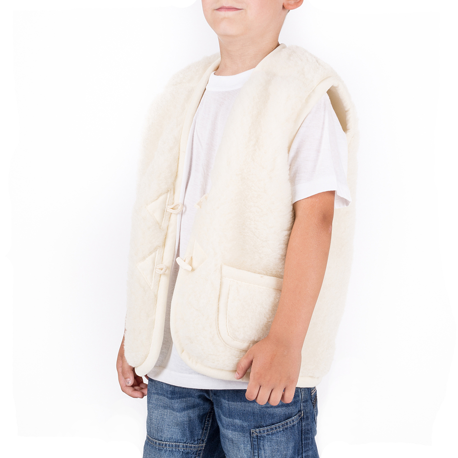 Kids’ Wool Vest Natural