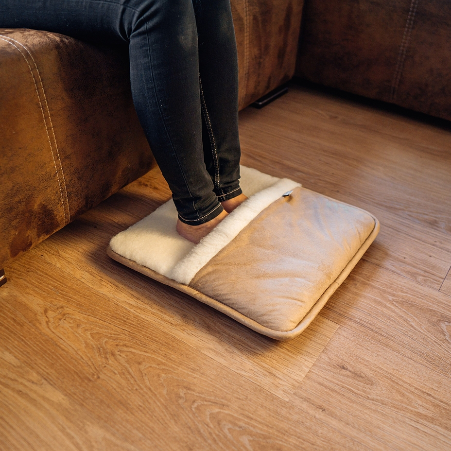 Wool foot warmer low  Brown