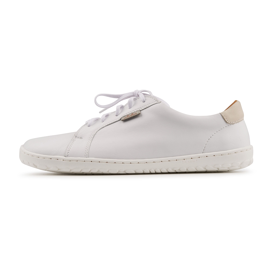 Barefoot leather sneakers Mira white
