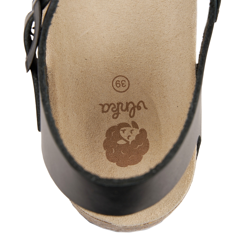 Women's anatomical cork sandals Jindra black model 2024