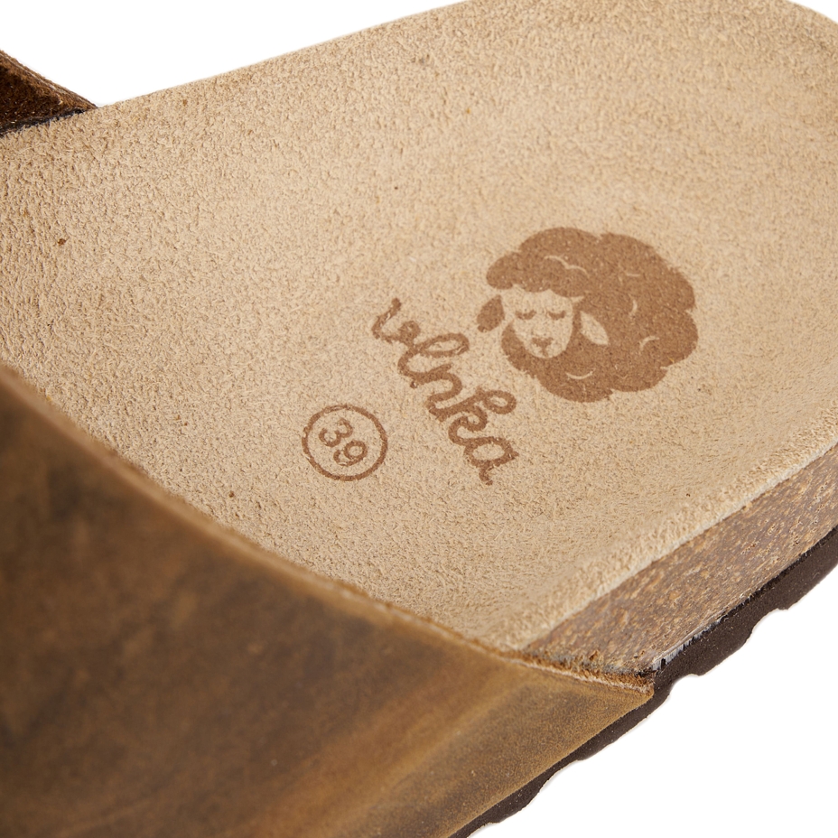 Women's anatomical cork slip-on shoes Lola brown