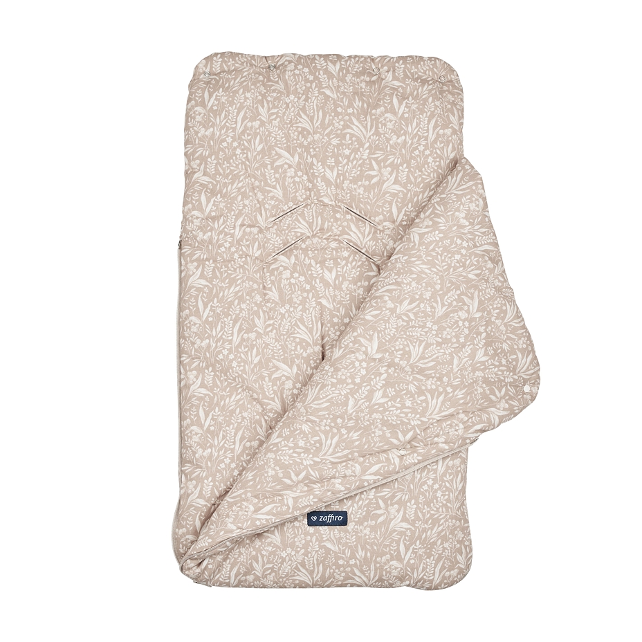 Baby cotton footmuff Vlnka brown