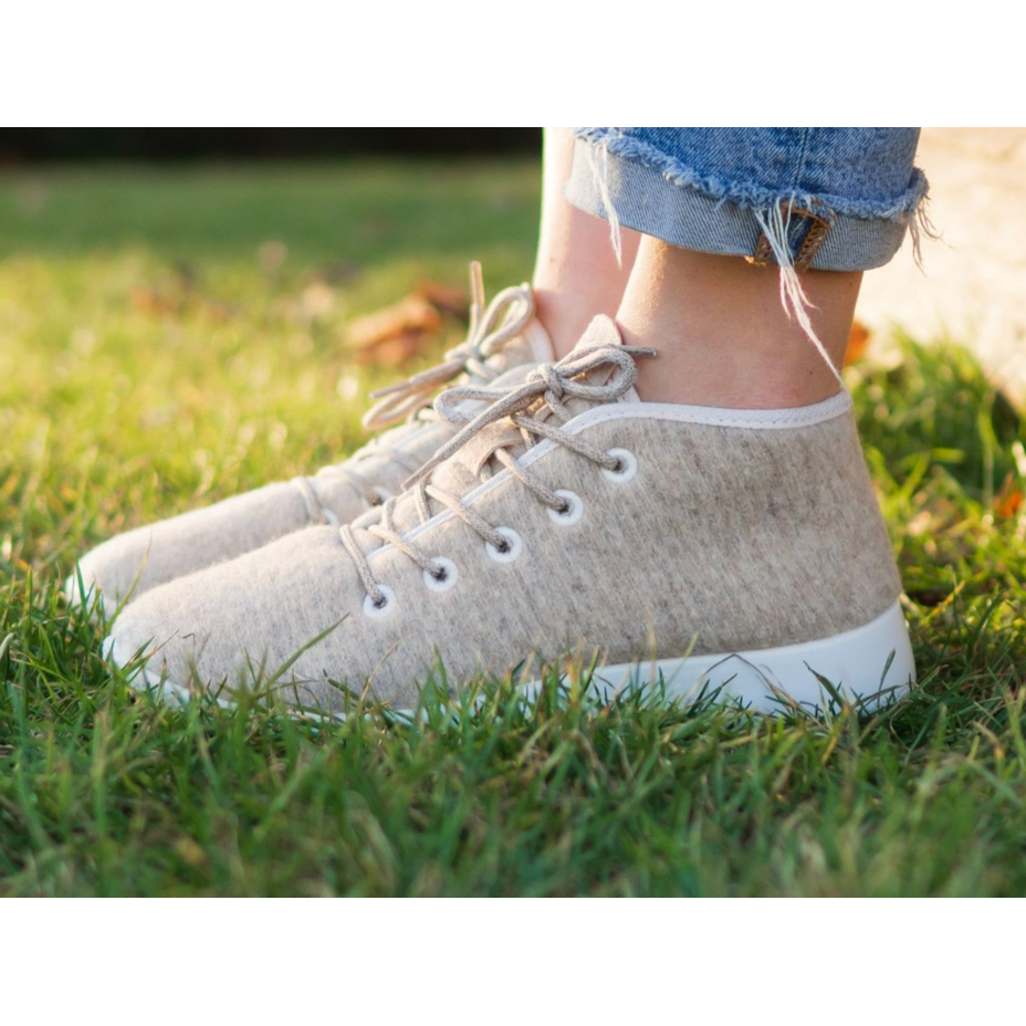 Woolee High-Top Wool Trainers Beige