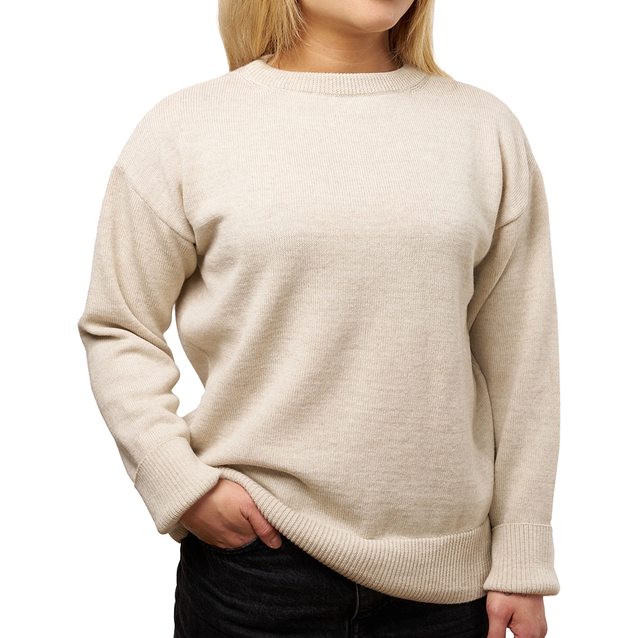 Women's thin wool sweater Vlnka natural