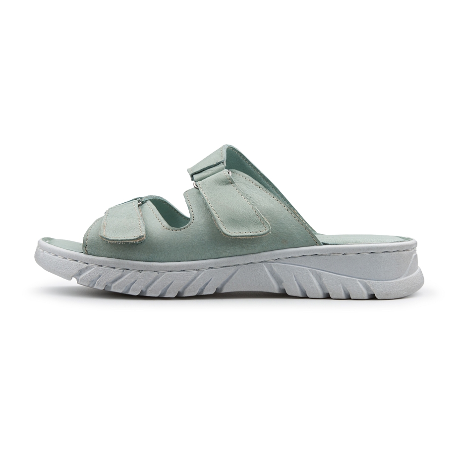 Women's leather slip-on shoes Pavlina turquoise