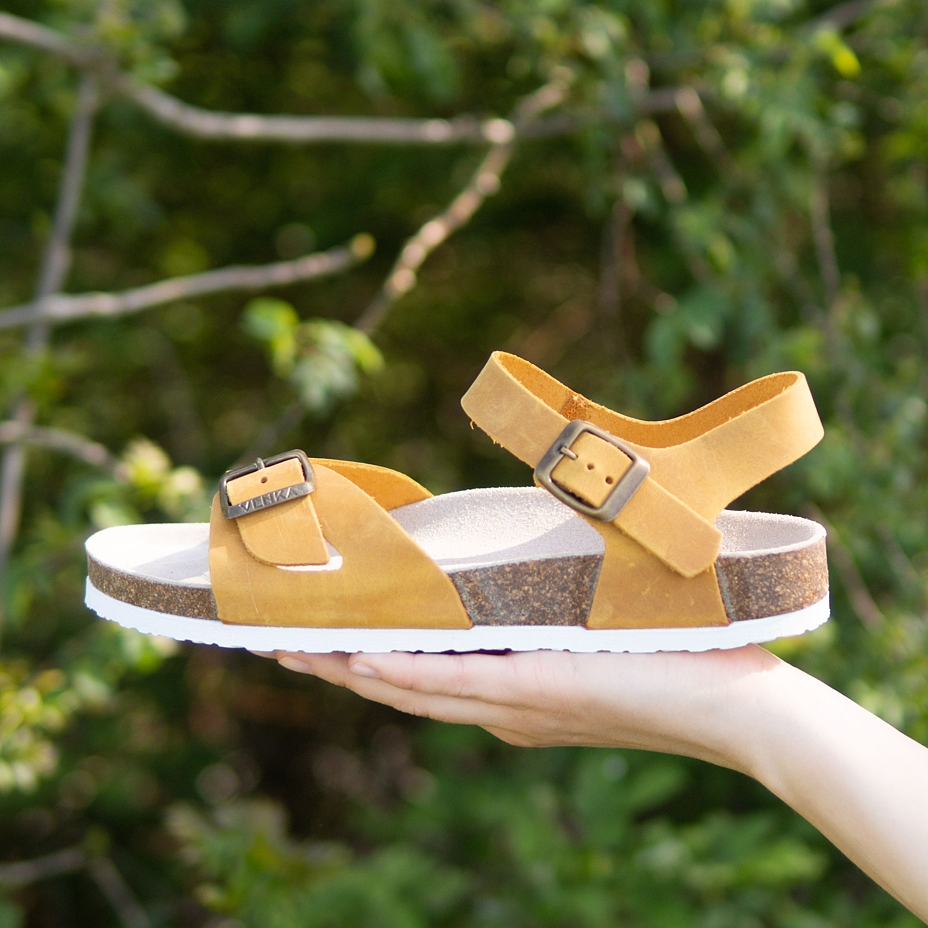 Women's anatomical cork sandals Jindra beige