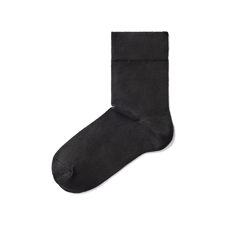 Loose Top Cotton Socks Black