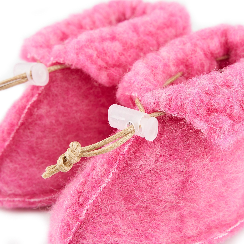 Woolen Baby Booties Pink