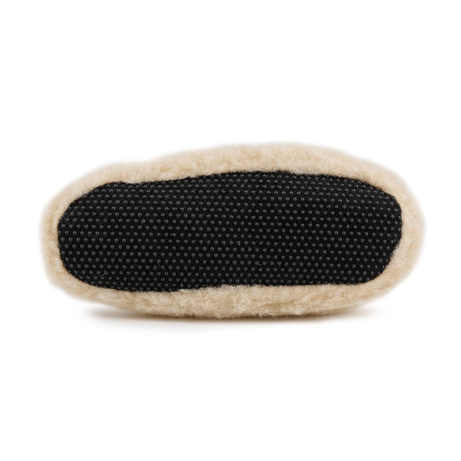 Wool TV Slipper Boots Beige
