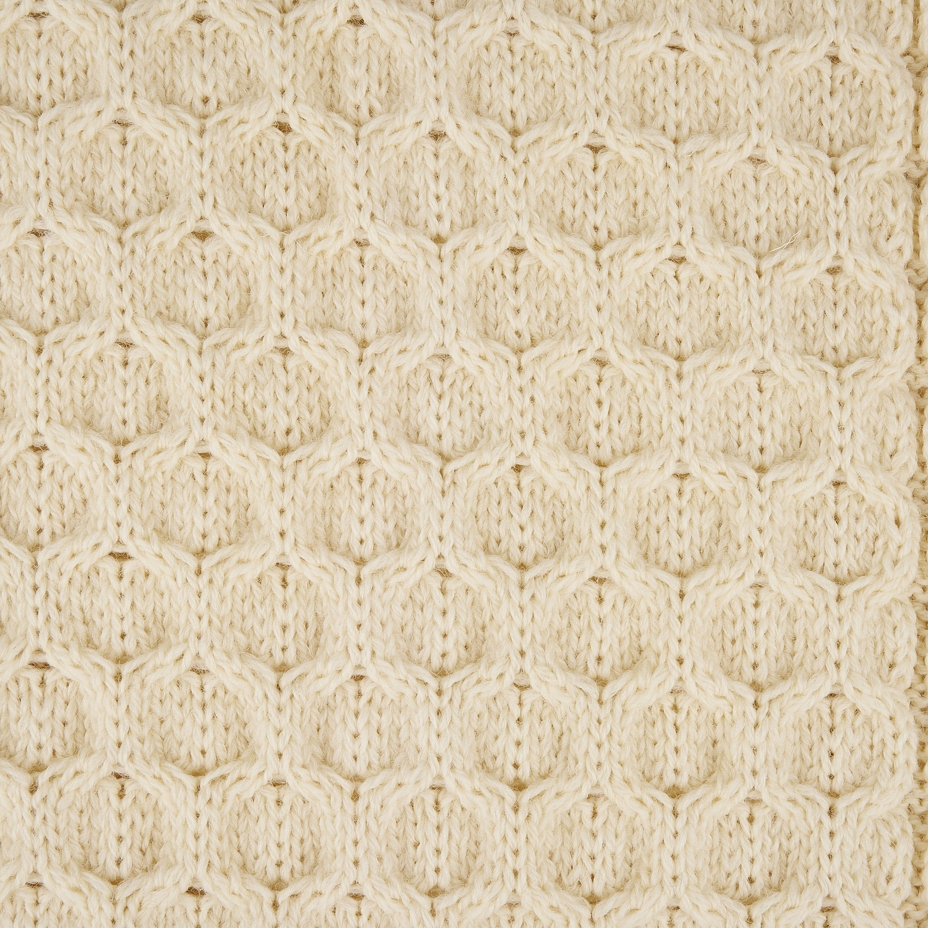 Wool Wrap made of Combed Yarn Annealed Cream