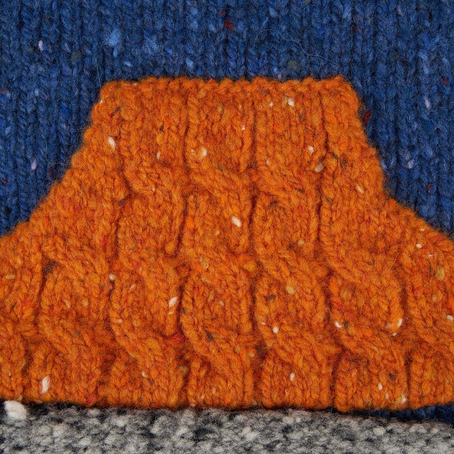 Children's Wool Pullover with Pocket Blue