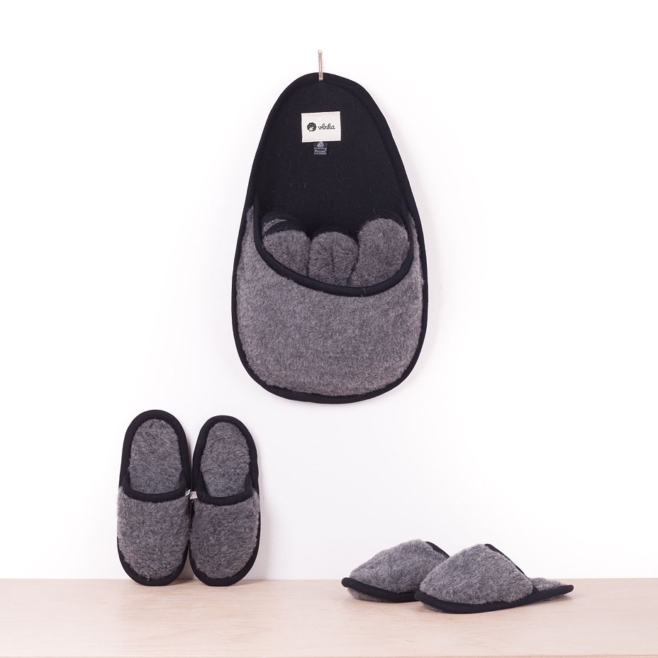 Set of Slippers for Guests Dark Grey
